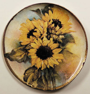 Dollhouse Miniature Sunflower Platter